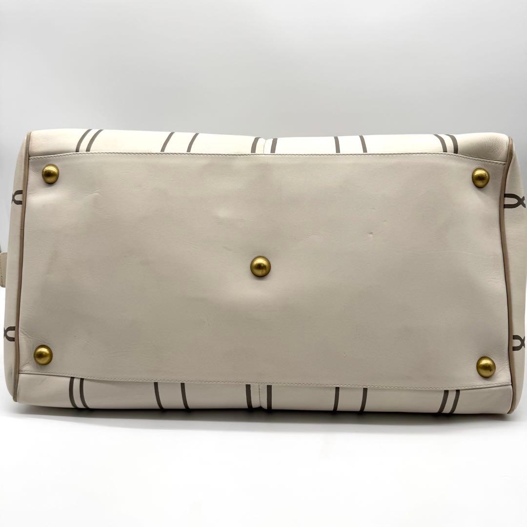 ボッテガヴェネタ レザー ボストンバッグ イントレチャート 鍵 クロシェット