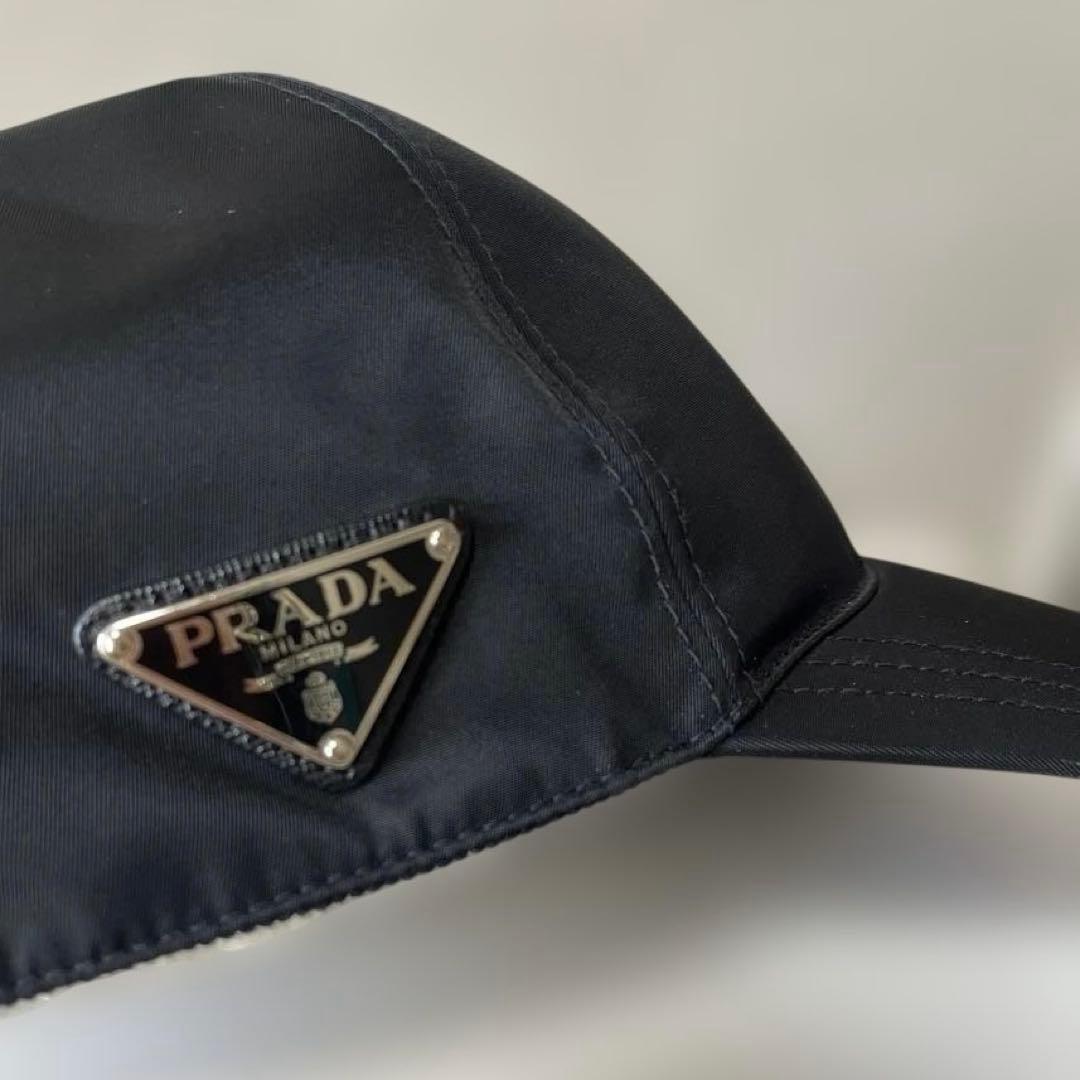 【美品】PRADA プラダ Re-Nylon ベースボールキャップ ブラック