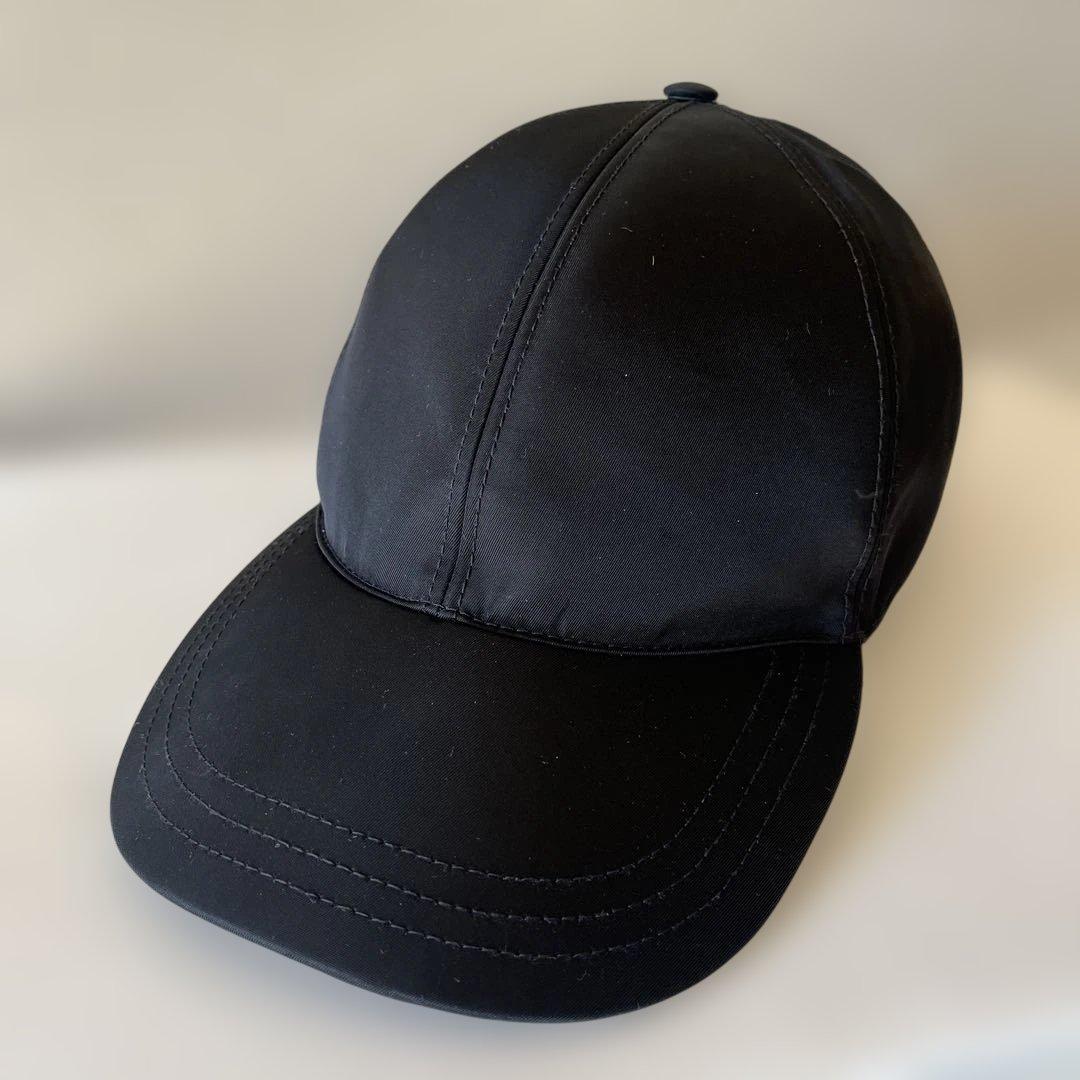 【美品】PRADA プラダ Re-Nylon ベースボールキャップ ブラック