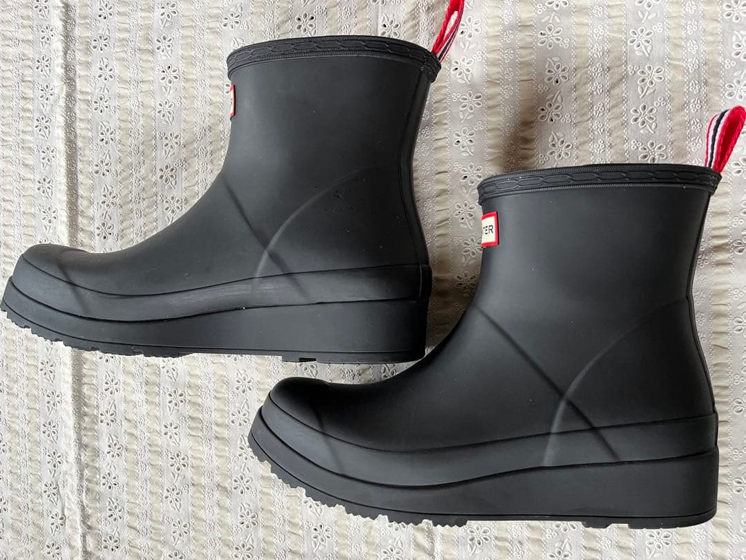 ハンター　レインブーツ　ショート　黒　24cm