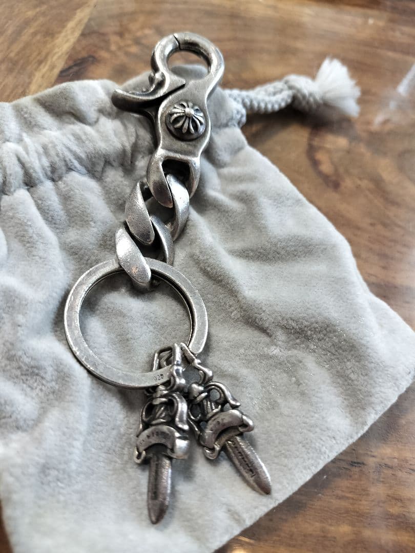 値下げ クロム・ハーツ キーリング ショート ツーリンク