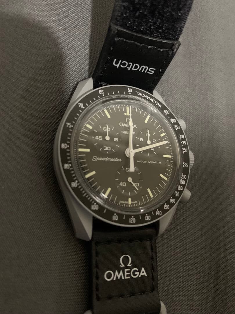 OMEGA swatch オメガスウォッチ　ブラック