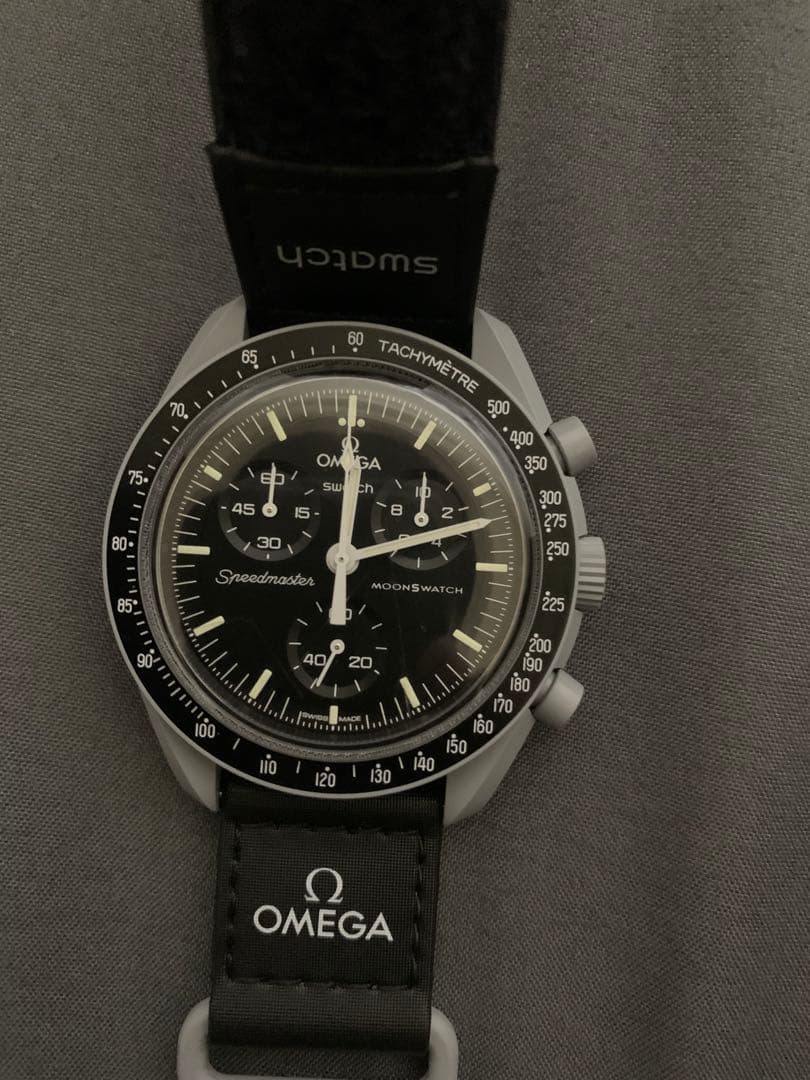 OMEGA swatch オメガスウォッチ　ブラック