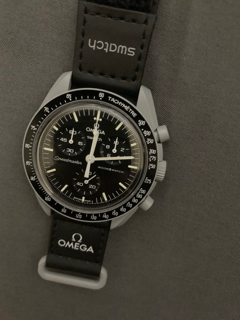 OMEGA swatch オメガスウォッチ　ブラック