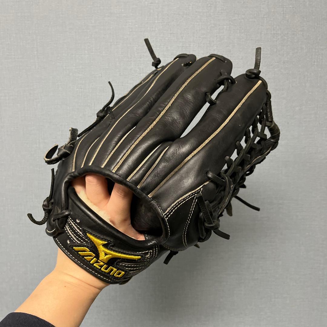 1104 ミズノプロ 型抜群 即戦力 美品 軟式 外野手用グローブ
