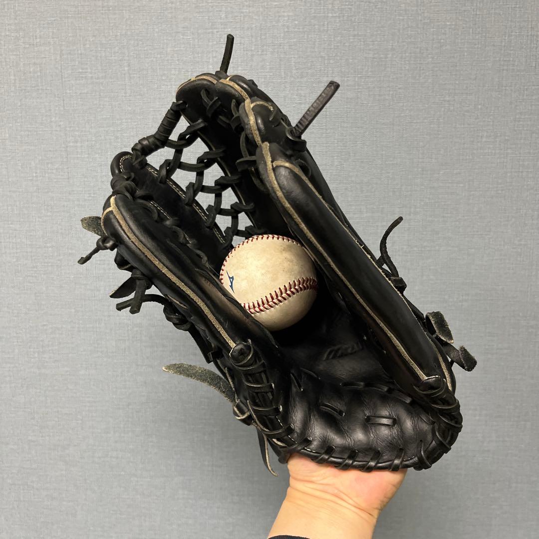 1104 ミズノプロ 型抜群 即戦力 美品 軟式 外野手用グローブ