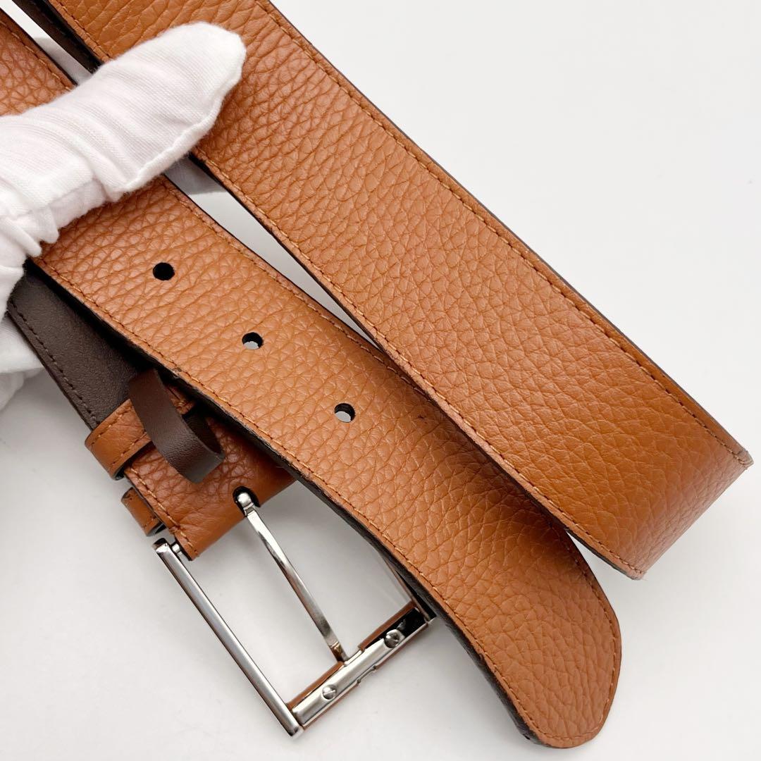 ルイヴィトン　サンチュール ポンヌフ　ベルト シルバー金具 95/38 茶色