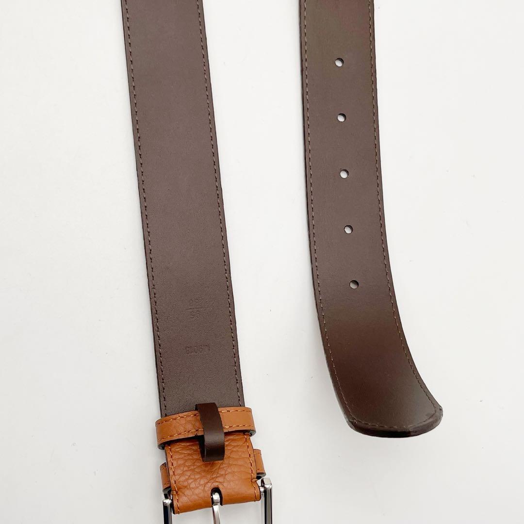 ルイヴィトン　サンチュール ポンヌフ　ベルト シルバー金具 95/38 茶色