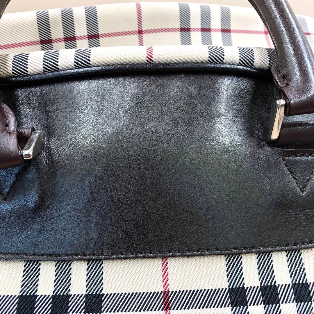SG3785B バーバリー トートバッグ ハンドバッグ チェック柄 大きめサイズ