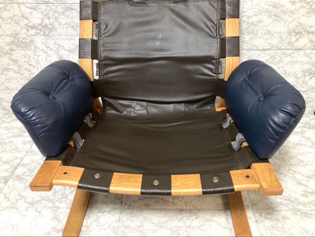 【希少 本革】karimoku domani スカンジナビアン イージーチェア①