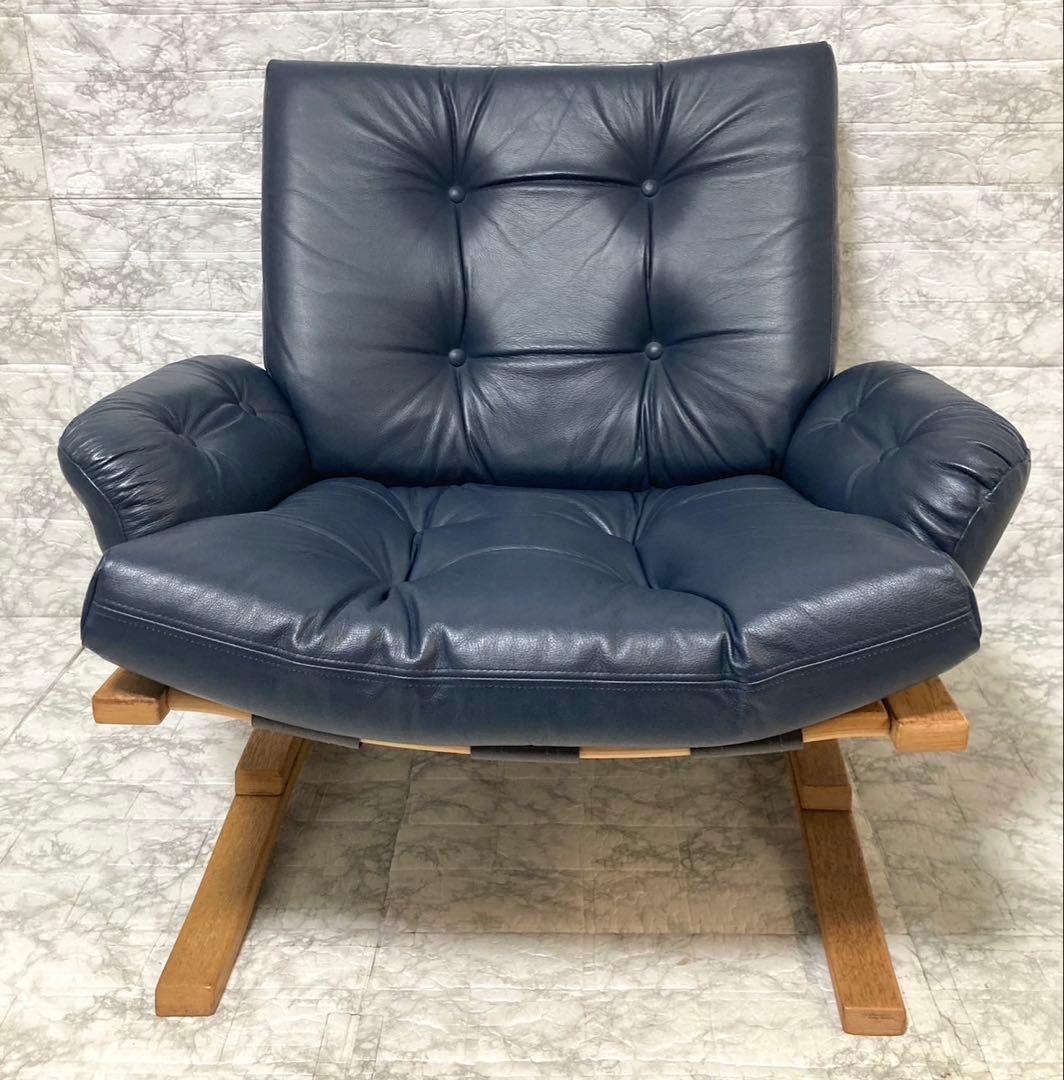 【希少 本革】karimoku domani スカンジナビアン イージーチェア①