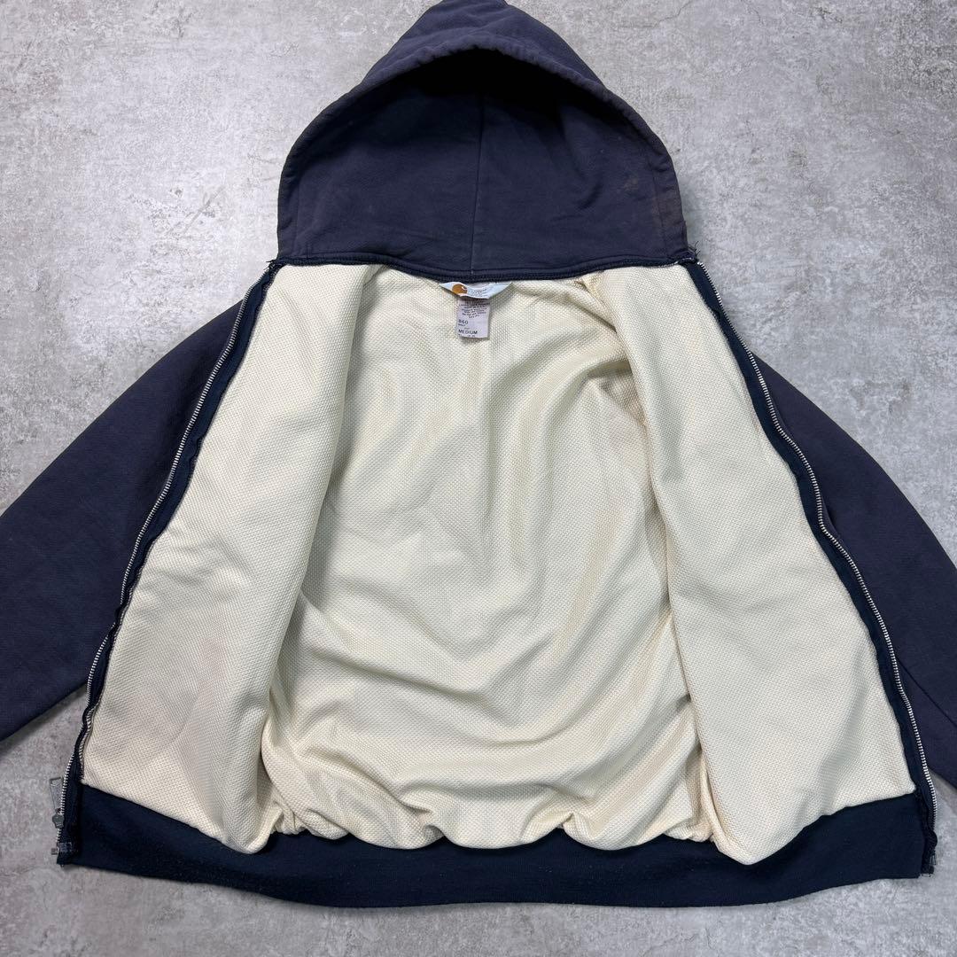 超希少■カーハート【M】80s USA製 ジップパーカー スウェット サーマル