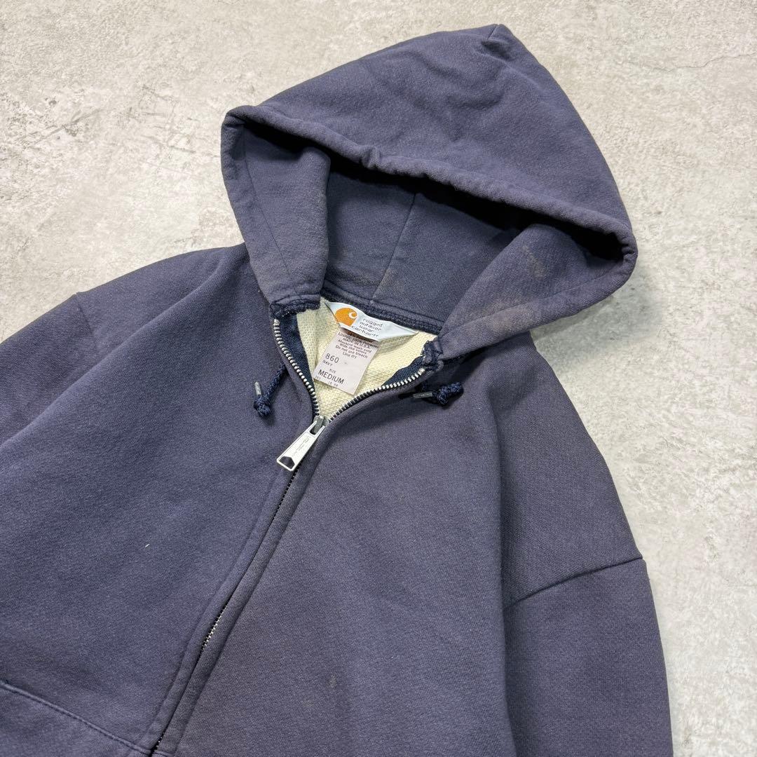 超希少■カーハート【M】80s USA製 ジップパーカー スウェット サーマル