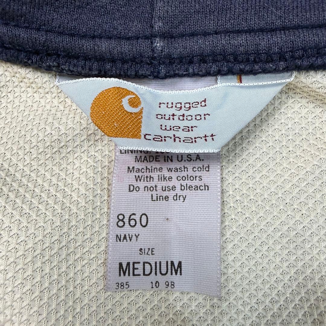 超希少■カーハート【M】80s USA製 ジップパーカー スウェット サーマル