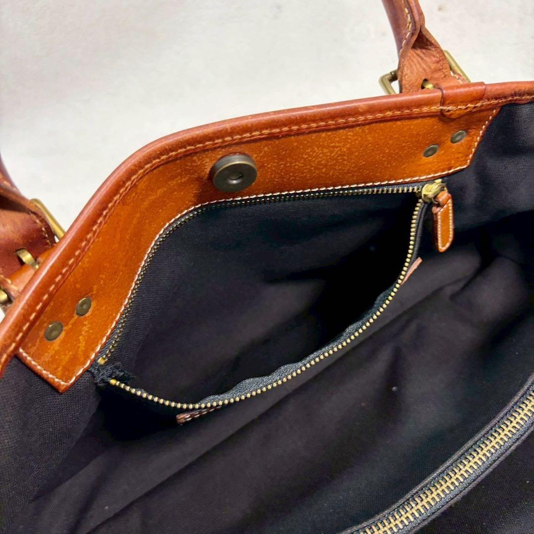 【美品✨】Felisi フェリージ　リモンタナイロン レザー トートバッグ