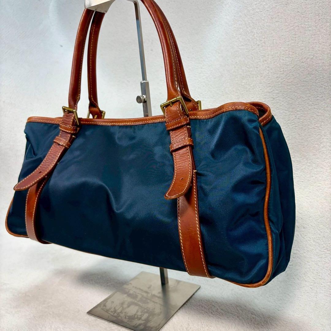 【美品✨】Felisi フェリージ　リモンタナイロン レザー トートバッグ