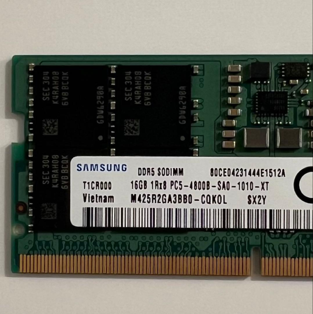 サムスン DDR5 4800 16GB 1枚 PC5-38400