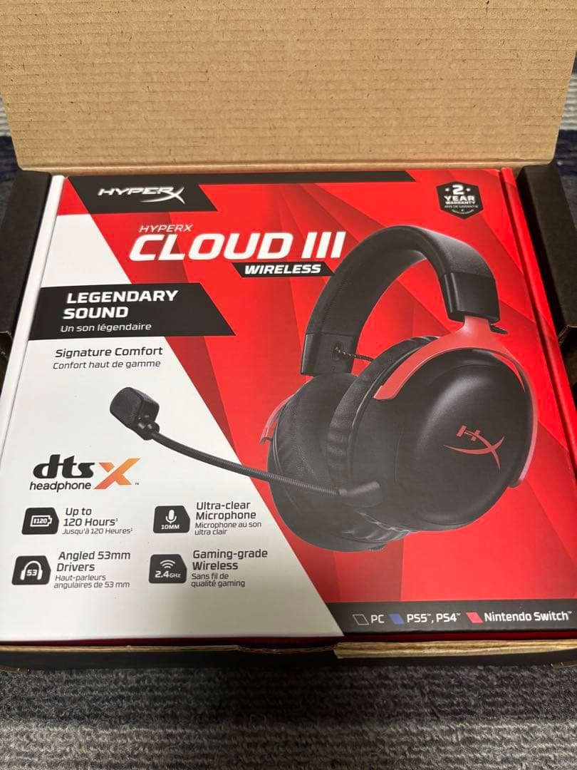 HyperX Cloud III Wireless ゲーミングヘッドセット