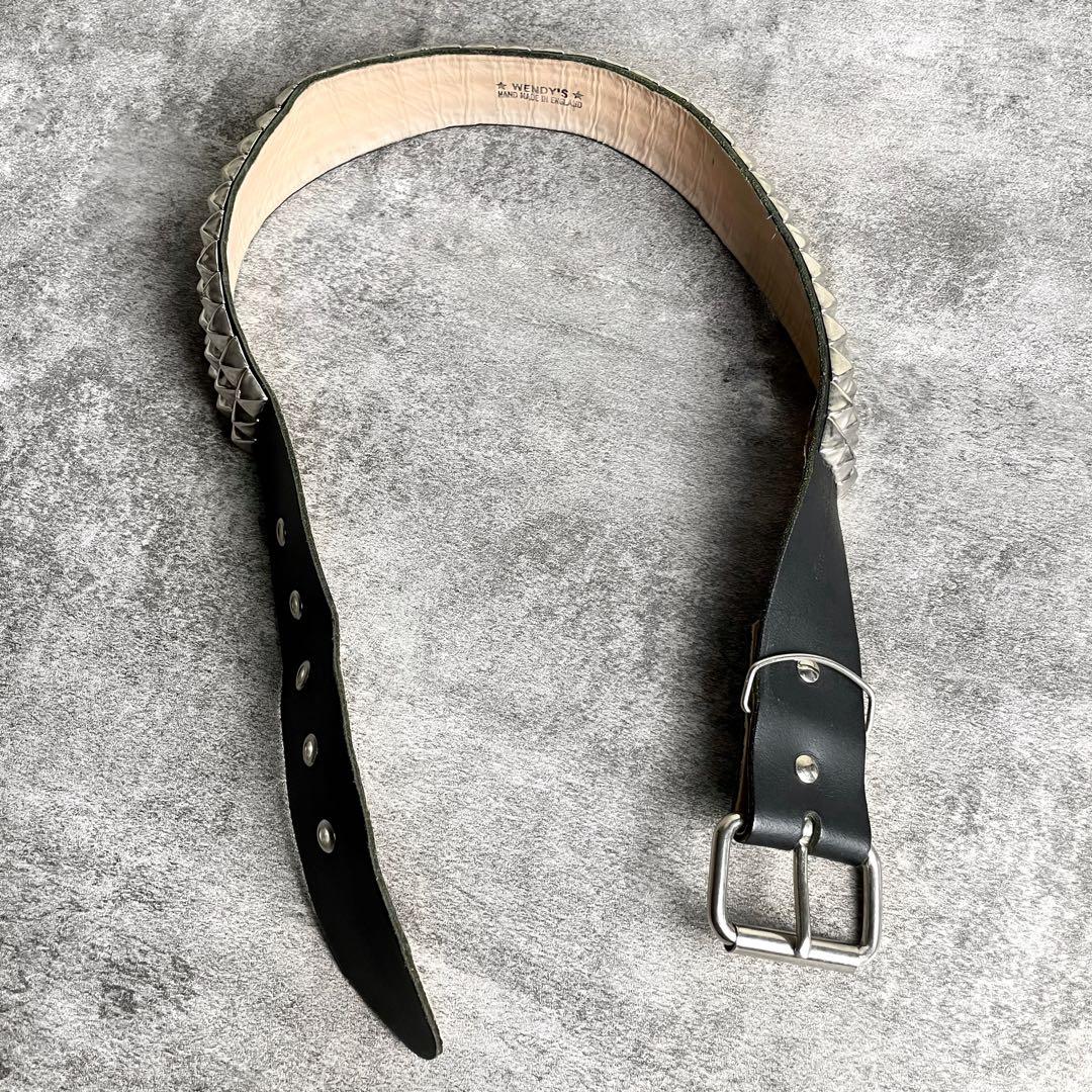 服*離様 WENDY'S スタッズ ベルト 3連 イングランド製 割引不可