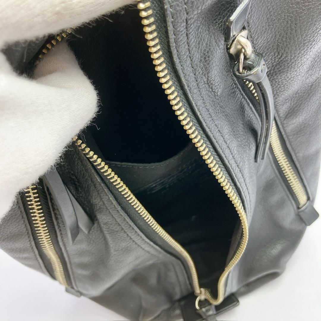 3427○ COACH ブラック レザー ボディバッグ