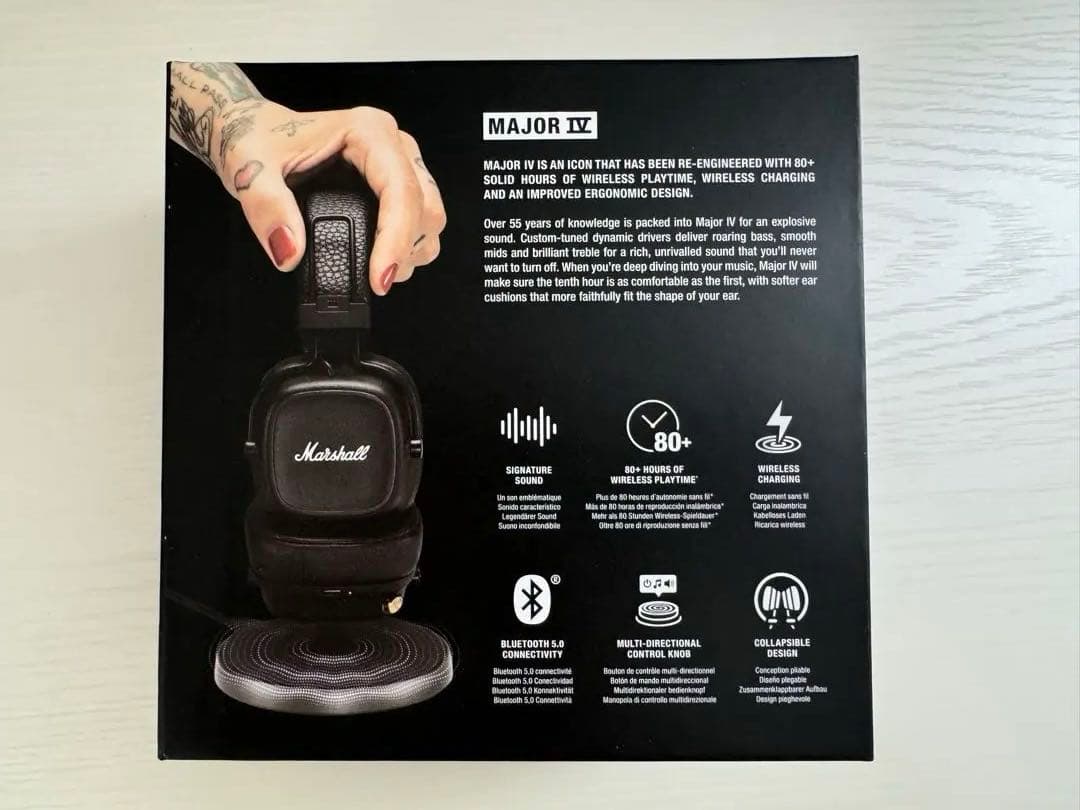 【正規品・新品未使用】Marshall（マーシャル）ヘッドホンMAJOR Ⅳ