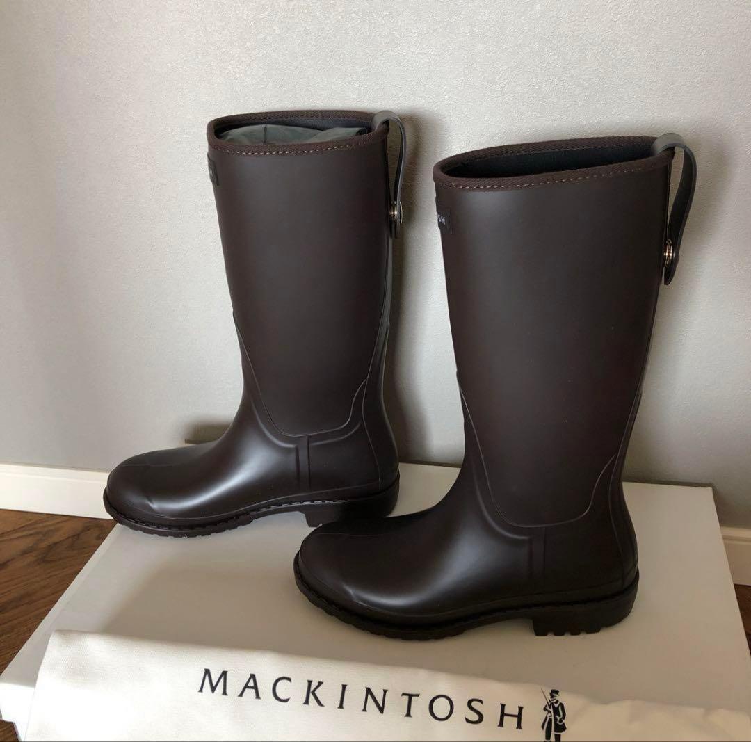 マッキントッシュ　レインブーツ　ダークブラウン　37