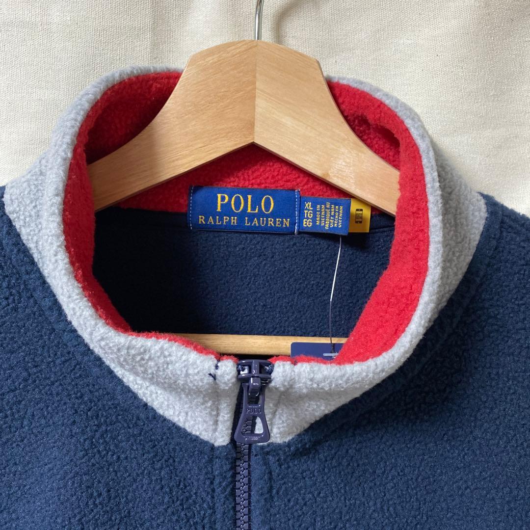 ★新品 ポロ ラルフローレン 長袖フリース ハーフジップジャケット US XL★