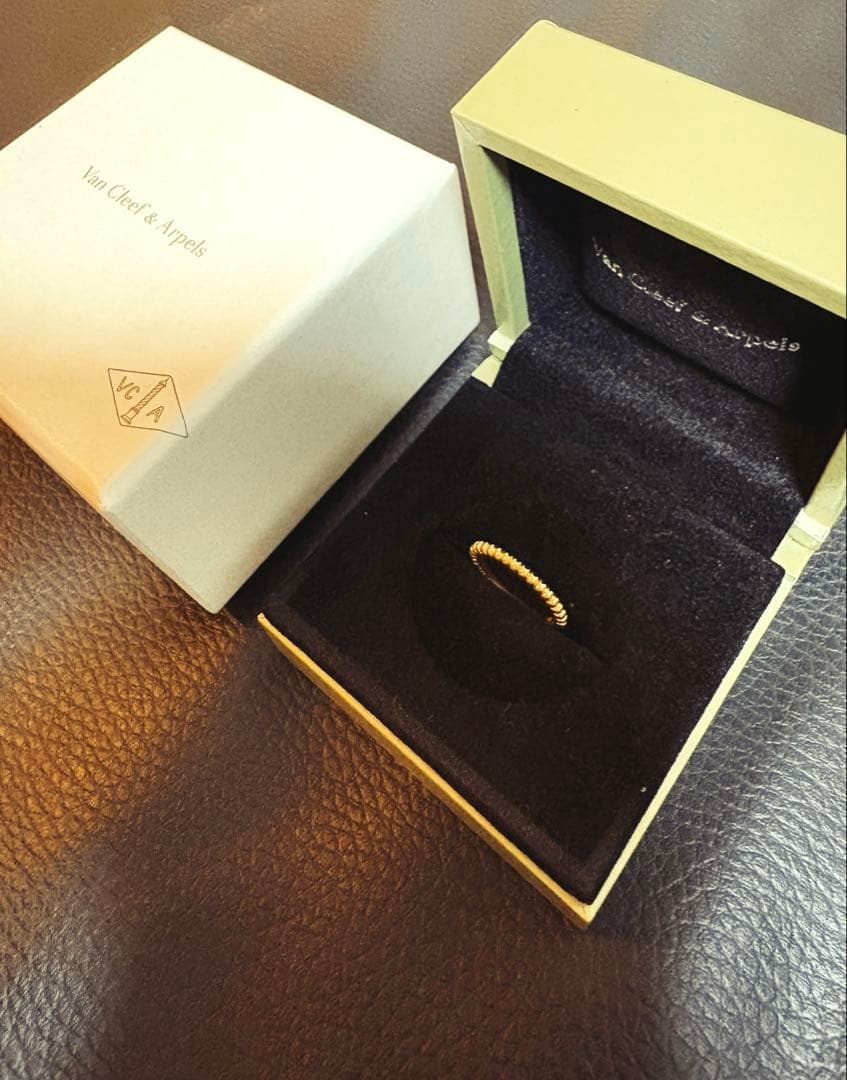 Van Cleef & Arpels ペルレ　イエロー　ゴールド　ビーズ　リング