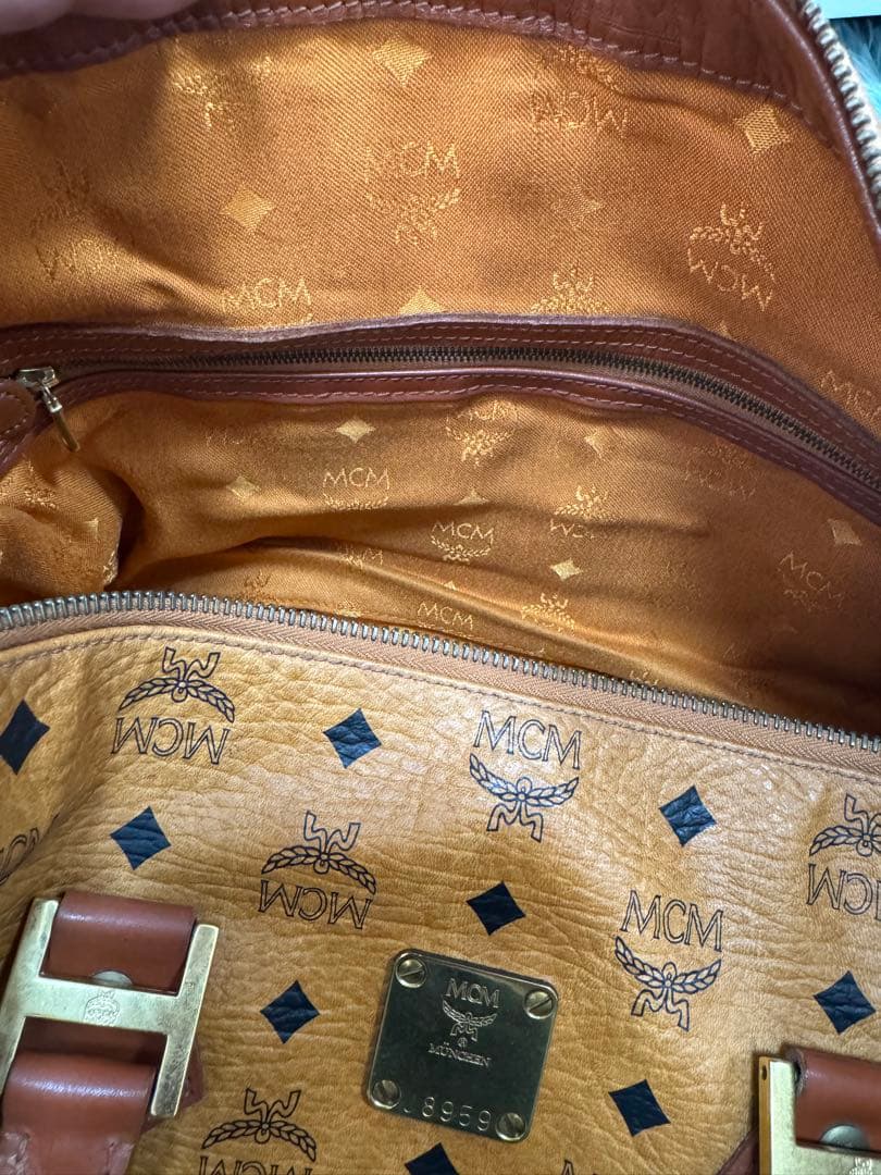 【美品】MCM/ボストンバッグ/レザー/J8959