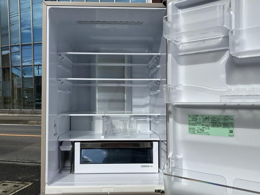 愛知岐阜/送料無料★日立　470L冷蔵庫　R-HWS47K-XN　2019年製