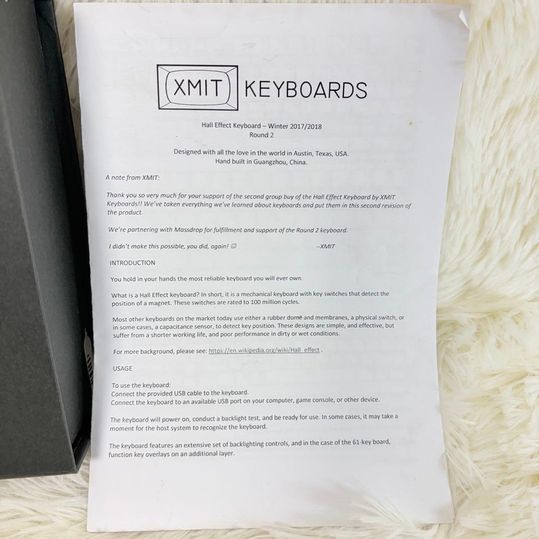 xmit keyboard 木製　ホワイト　美品