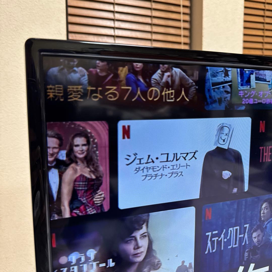 美品 42型チューナーレステレビ AndroidTV 豊富ネットコンテンツ内蔵