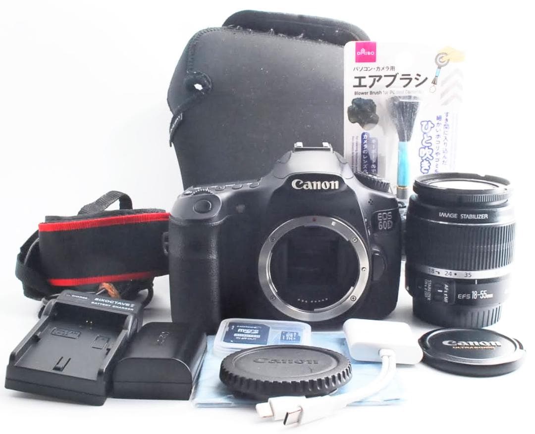 Canon EOS 60D✨一眼レフカメラ　スマホ転送　手ぶれ補正レンズ付