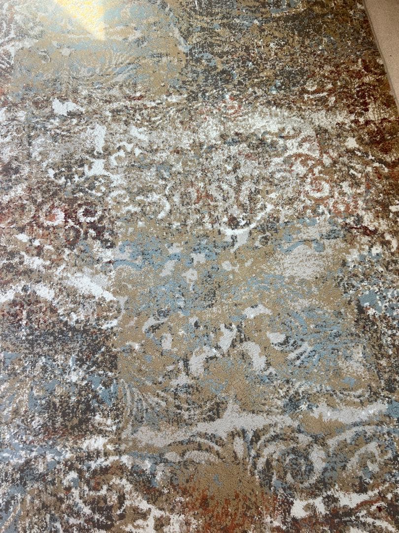 B-company ラグ 絨毯 おしゃれ かわいい インテリア　ベージュ 赤