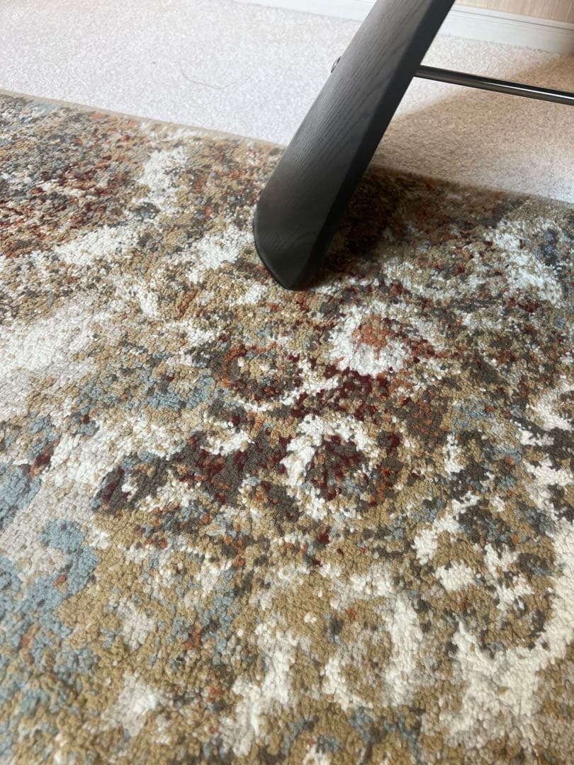 B-company ラグ 絨毯 おしゃれ かわいい インテリア　ベージュ 赤