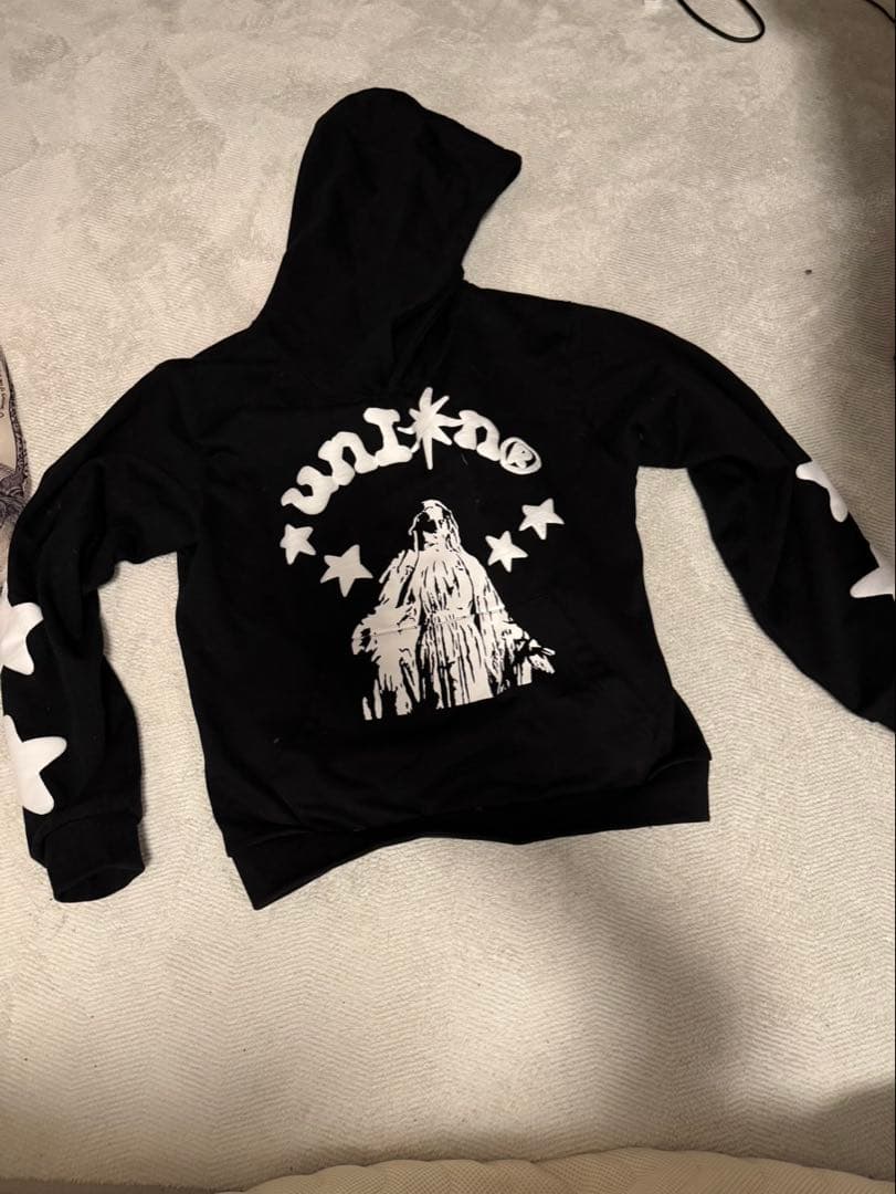 333UnionスターフーディーブラックS