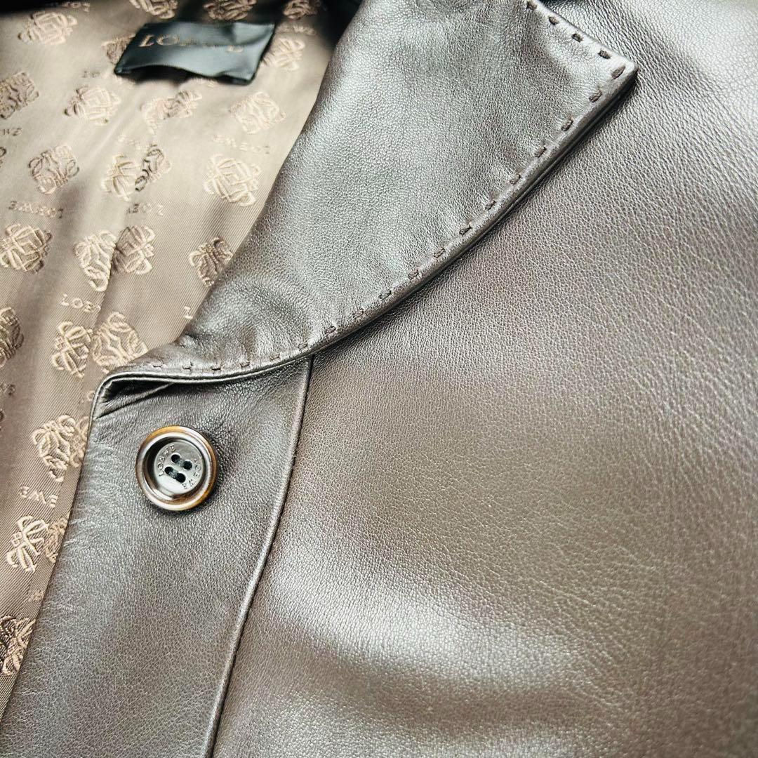 【最高級レザー】ロエベ レザージャケット スペイン製　レディース　size40