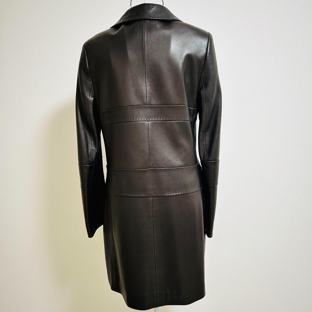 【最高級レザー】ロエベ レザージャケット スペイン製　レディース　size40