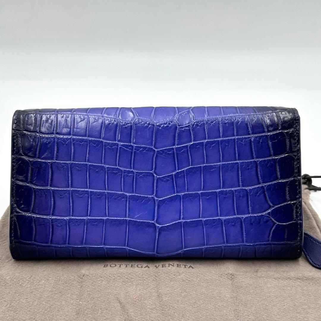 極美品✨ボッテガヴェネタ クロコダイル マルチカラー 長財布 ウォレット