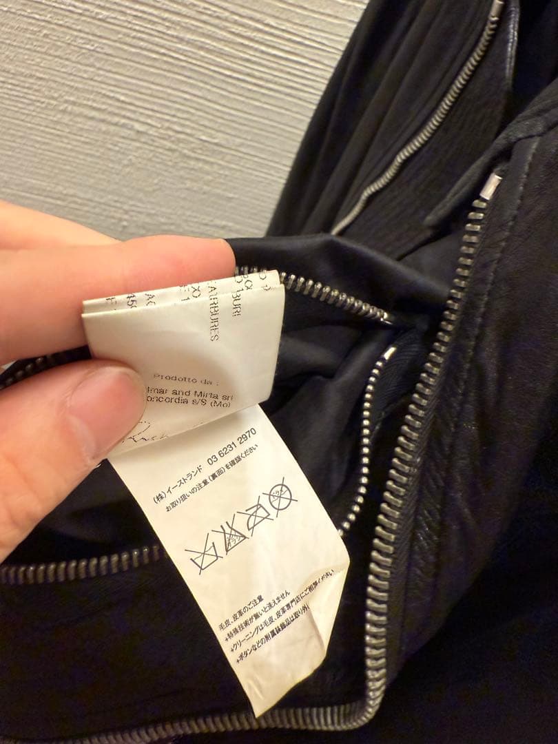 00s rick owens leather biker jacket レザー