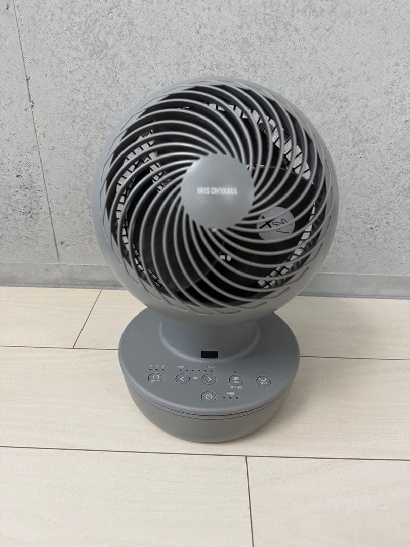 アイリスオーヤマ サーキュレーター コードレス DCモーター 左右首振り グレー