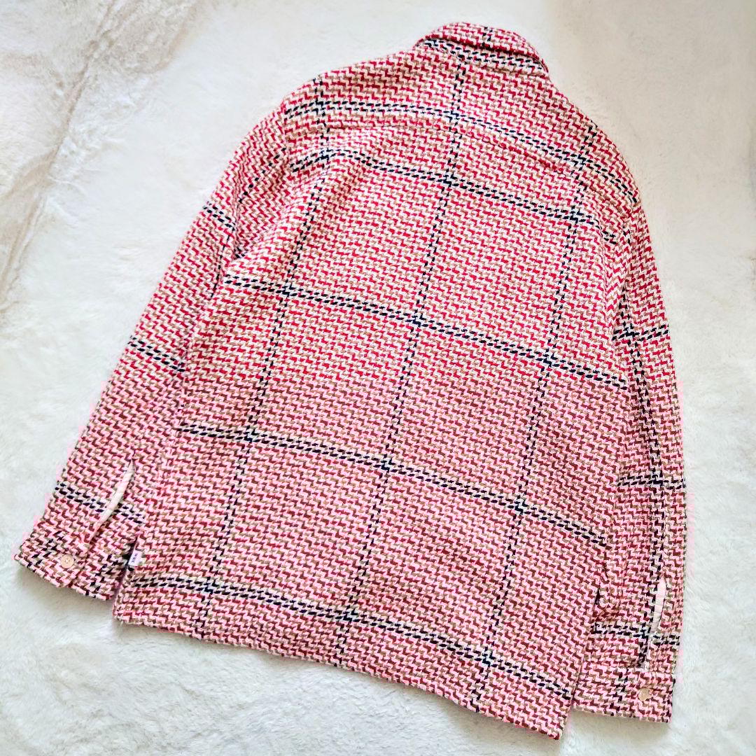 極美品 WAX LONDON ビートニークチェック WHオーバーシャツ L