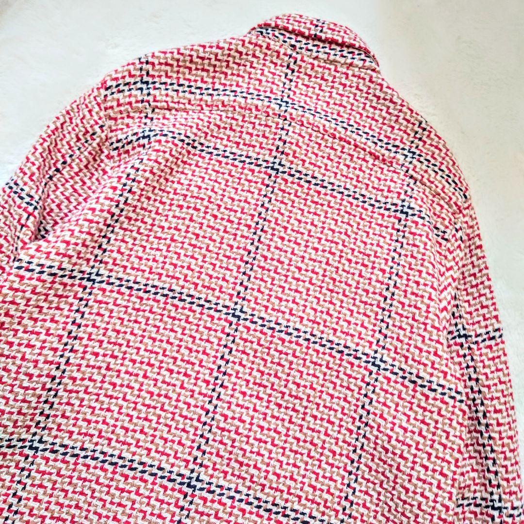 極美品 WAX LONDON ビートニークチェック WHオーバーシャツ L