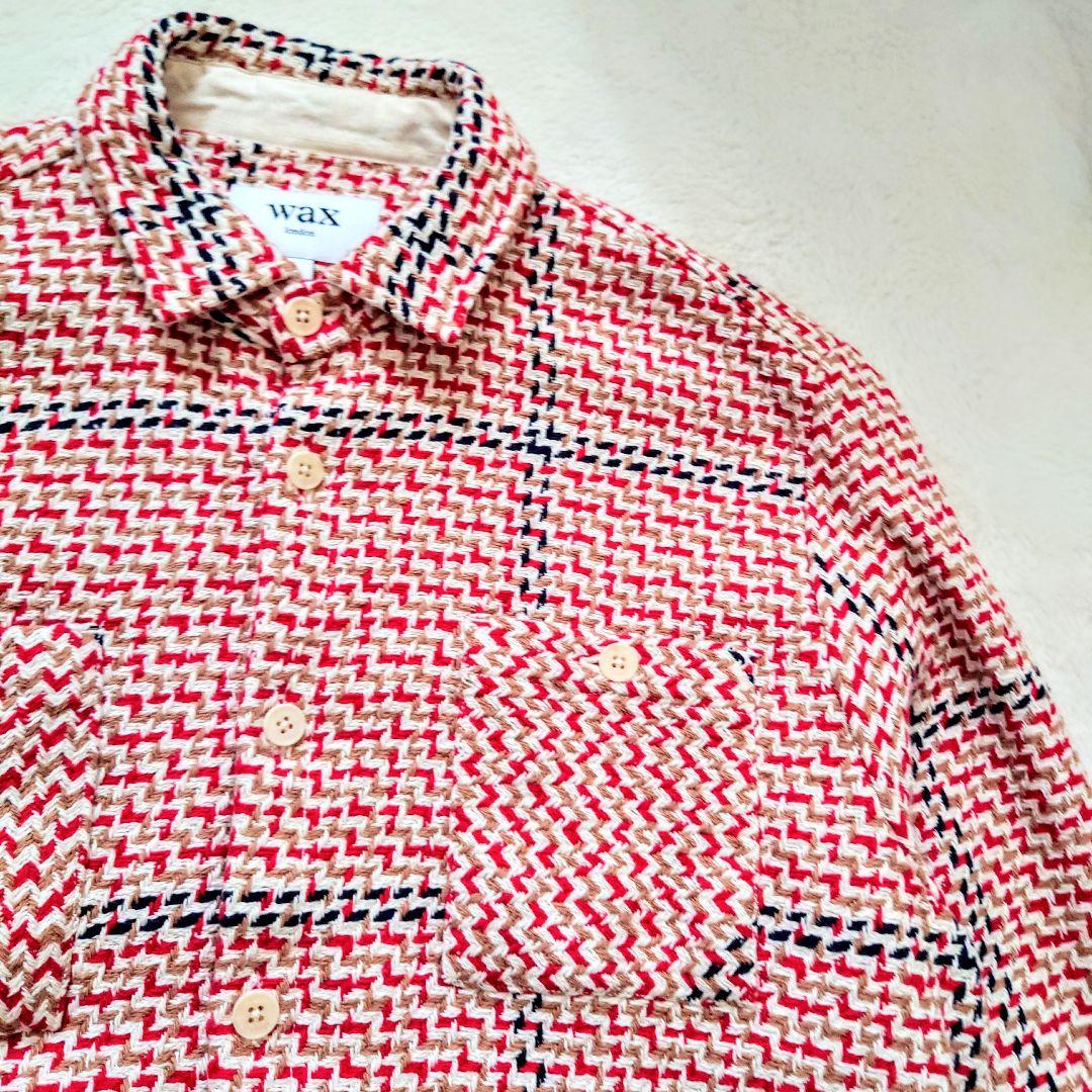 極美品 WAX LONDON ビートニークチェック WHオーバーシャツ L
