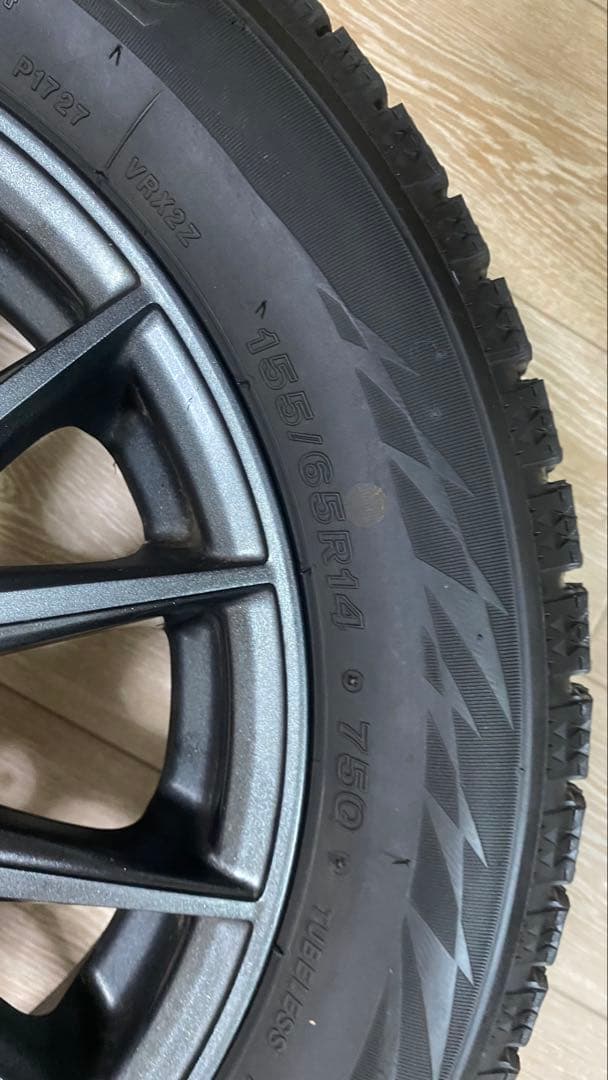 タカちゃん 様155／65／14 VRX2タイヤ ホイールセット　2本