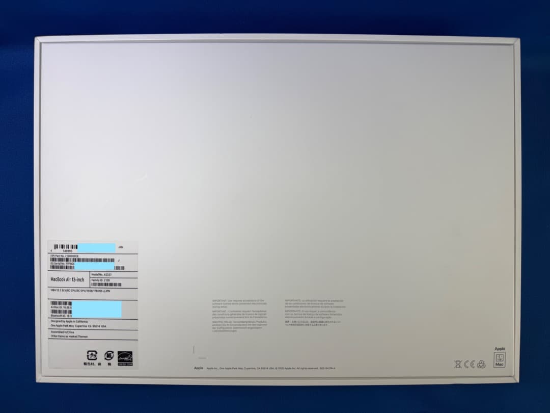 MacBook本体 MacBook Air 2020 M1 16GB/1TB