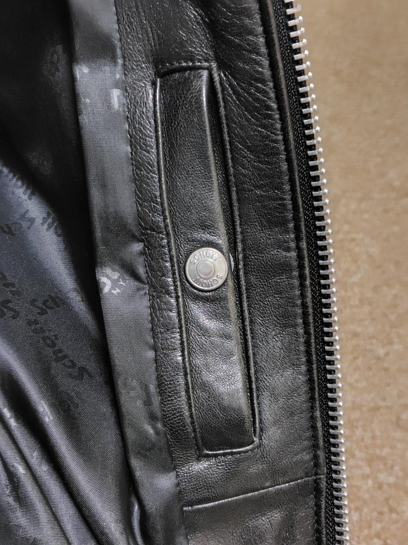 Schott 3101054 シープレザーシングルライダースジャケット ブラック