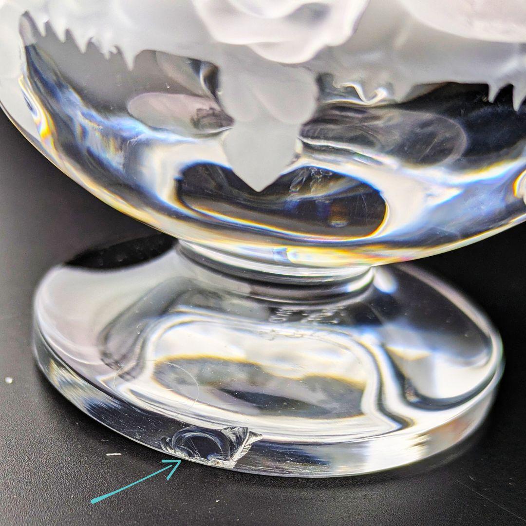 生活に洗練を★ラリック ダンピエール 花瓶 雀葡萄紋フロストガラス フランス