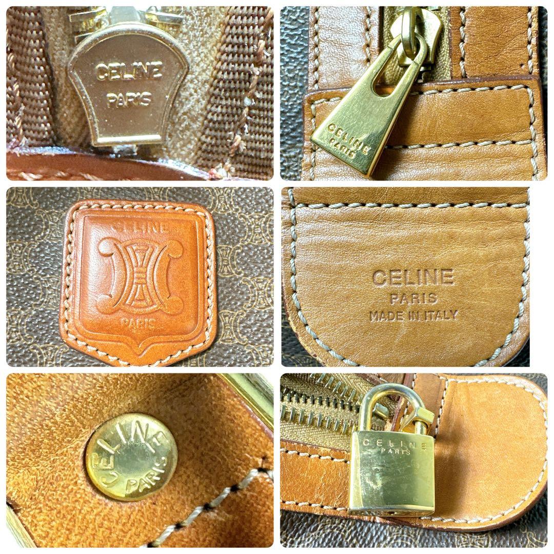 セリーヌ ボストンバック 大容量 マカダム柄 トリオンフ 旅行 出張