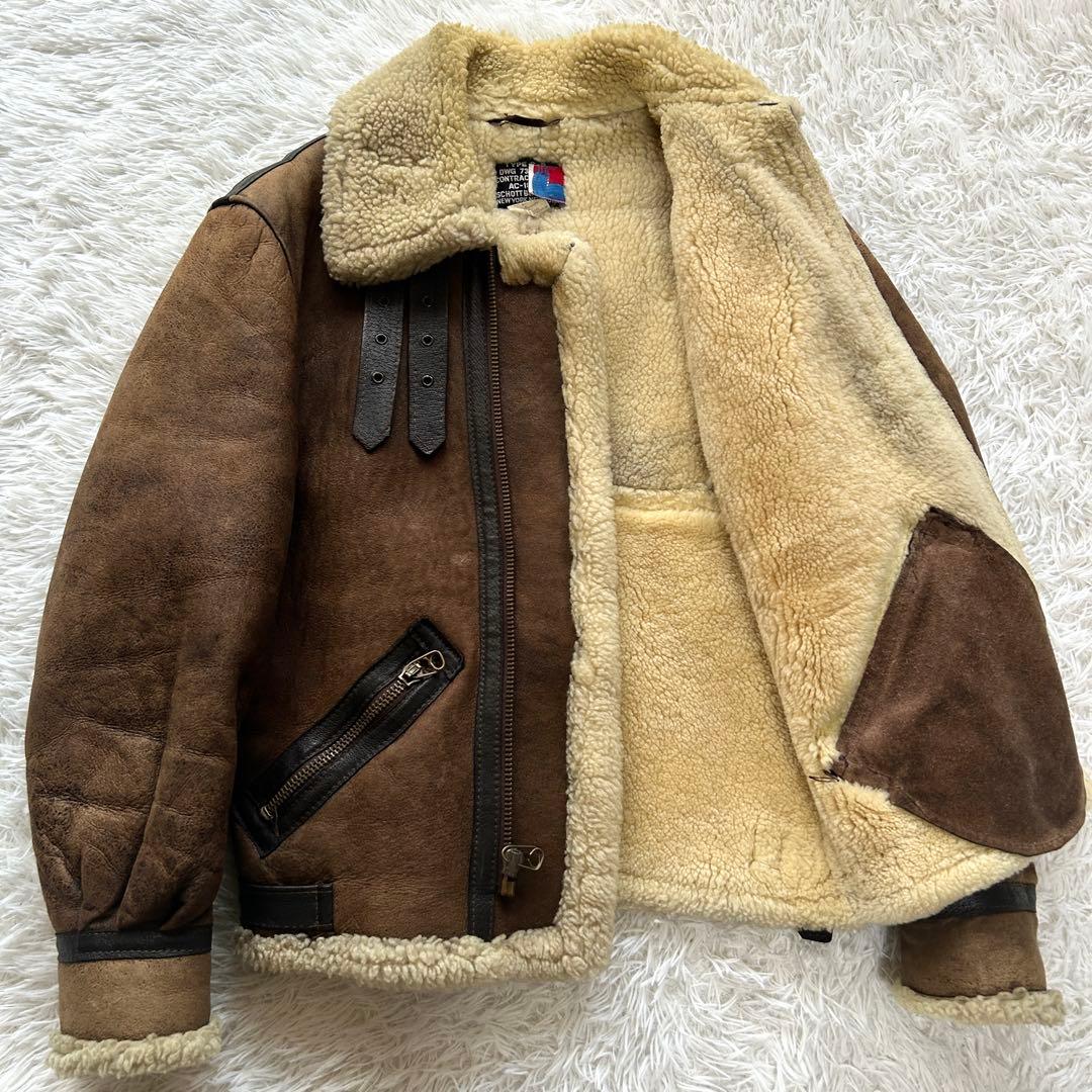 米国製　SCHOTT ショット ムートンジャケット B-9 フライトジャケット